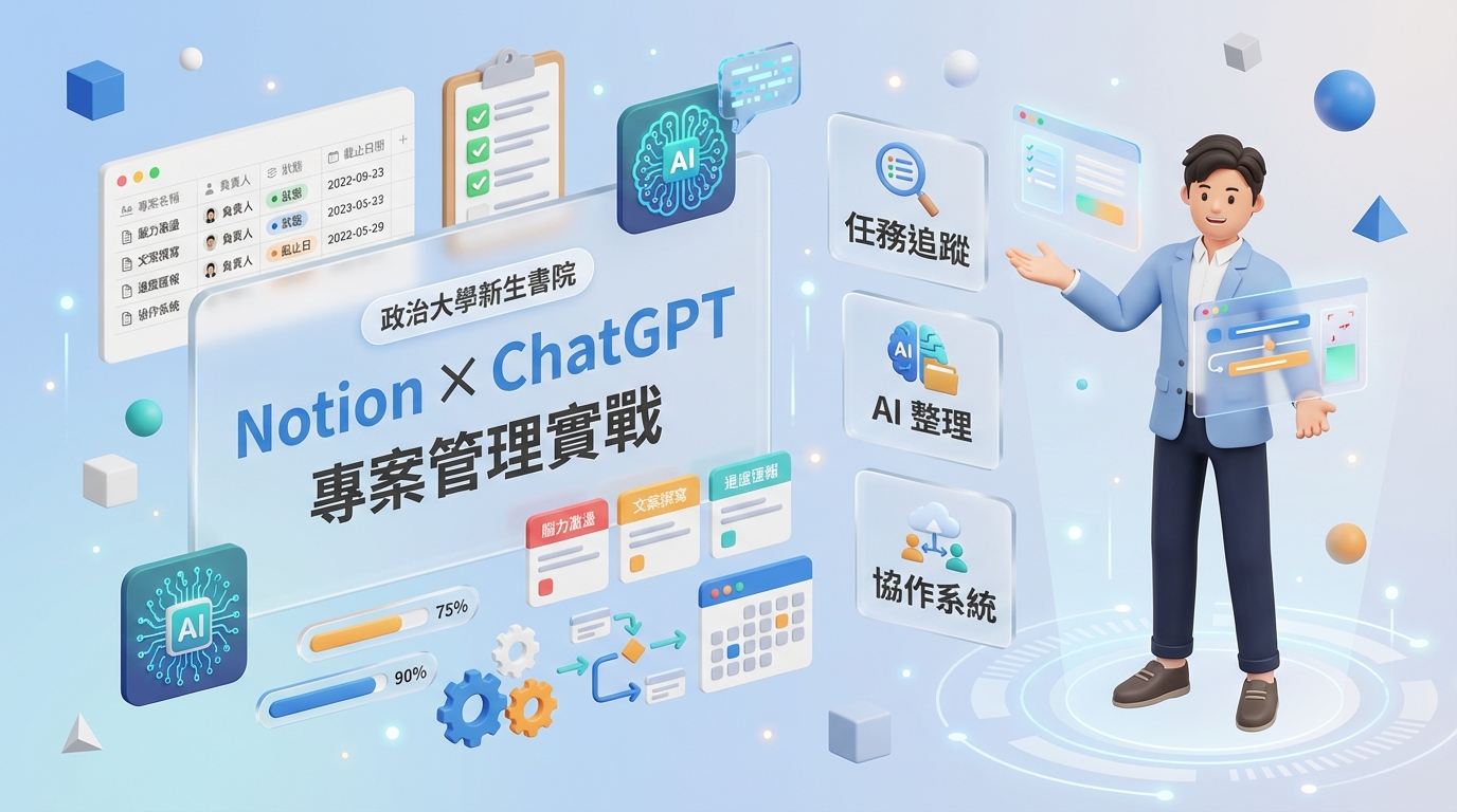 政治大學新生書院｜Notion × ChatGPT 專案管理實戰｜校園 AI 課程回顧